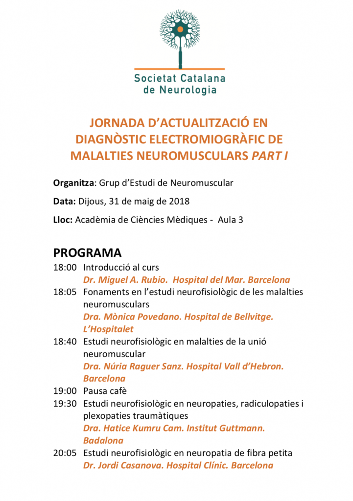Imatge Actualització diagnòstic electromiogràfic Malalties Neuromusculars 1